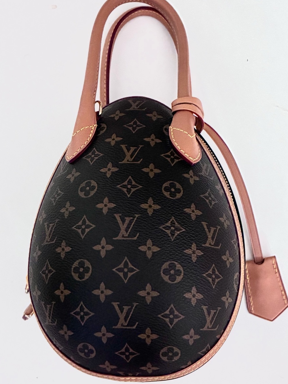 Louis Vuitton Black Monogram Mini Top-Handle Bag with Tan Trim
